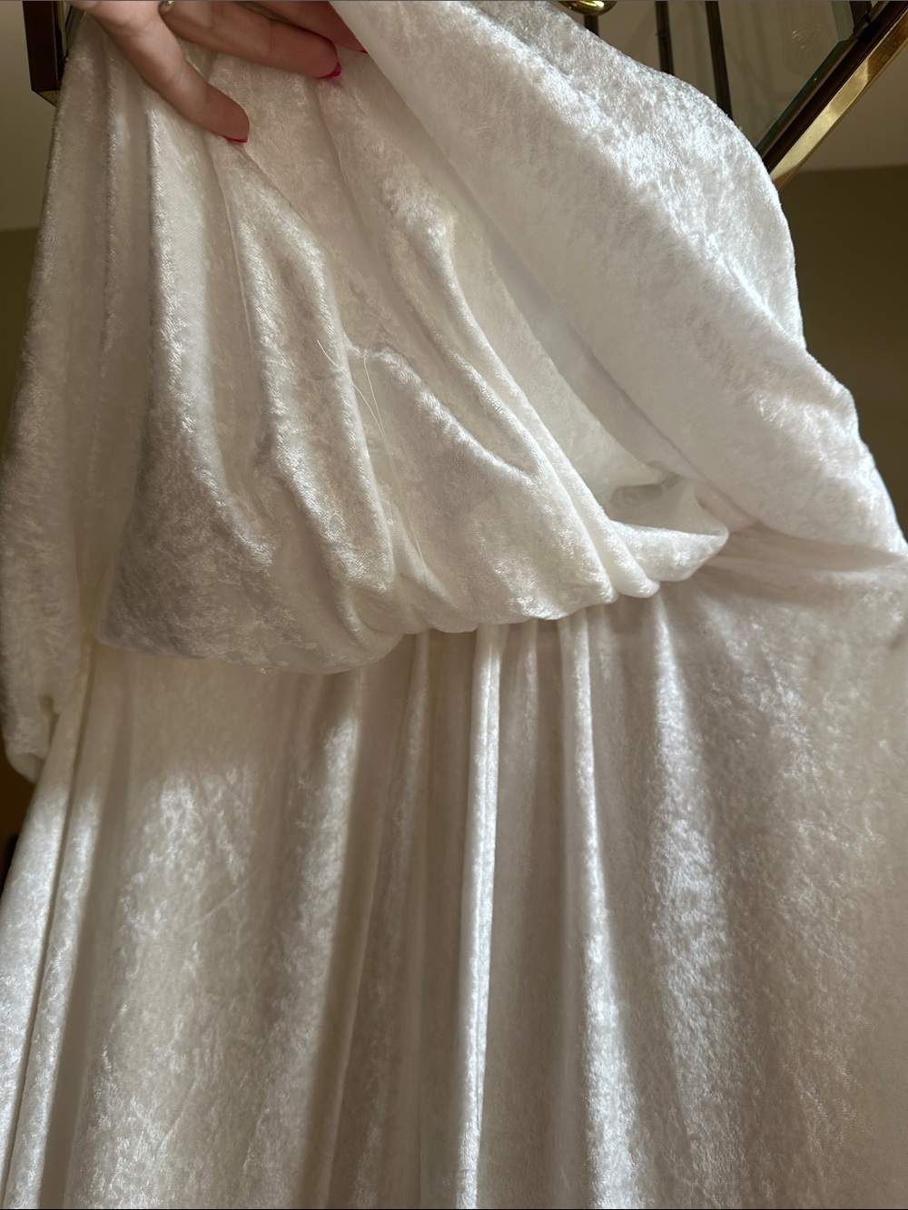 White Velvet Homemade Cape! - Picture 4 of 4
